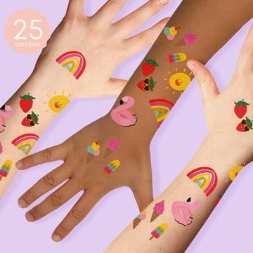 Summer Fun kids temporary tattoo set